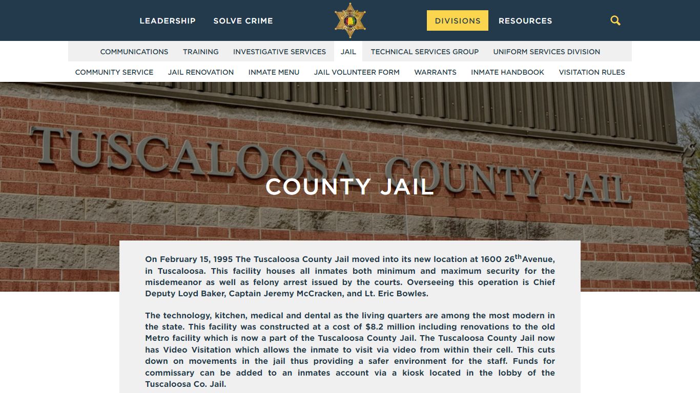 Jail - Tuscaloosa County Sheriff's Office