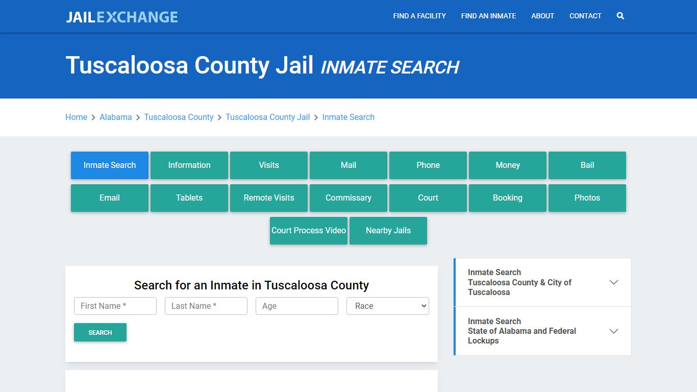 Tuscaloosa County Jail, AL Inmate Search: Roster & Mugshots